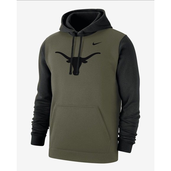 Nike Texas Longhorns Therma-FIT Fleece Hoodie Olive Green/Black‎ Men's Small